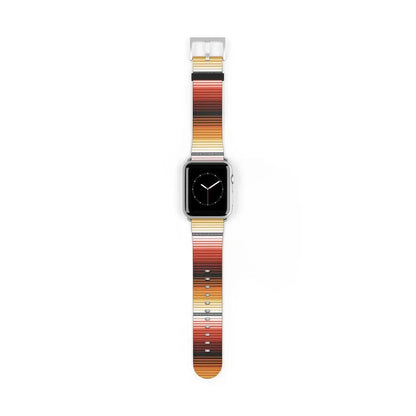 Mexican Red-Orange Serape Watch Band - The Global Wanderer