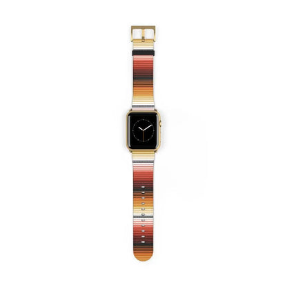 Mexican Red-Orange Serape Watch Band - The Global Wanderer