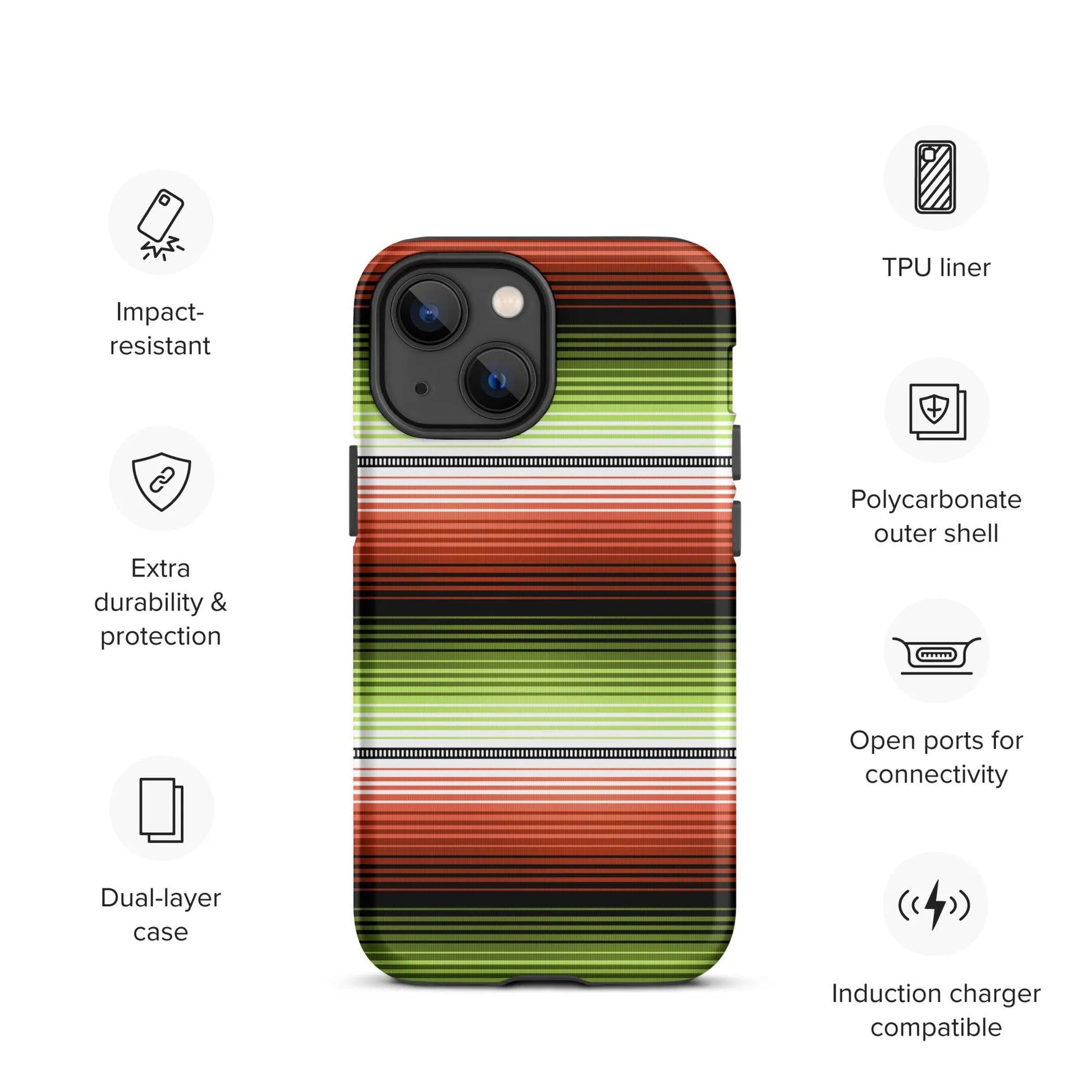 Mexican Serape Tough MagSafe iPhone® Case - The Global Wanderer