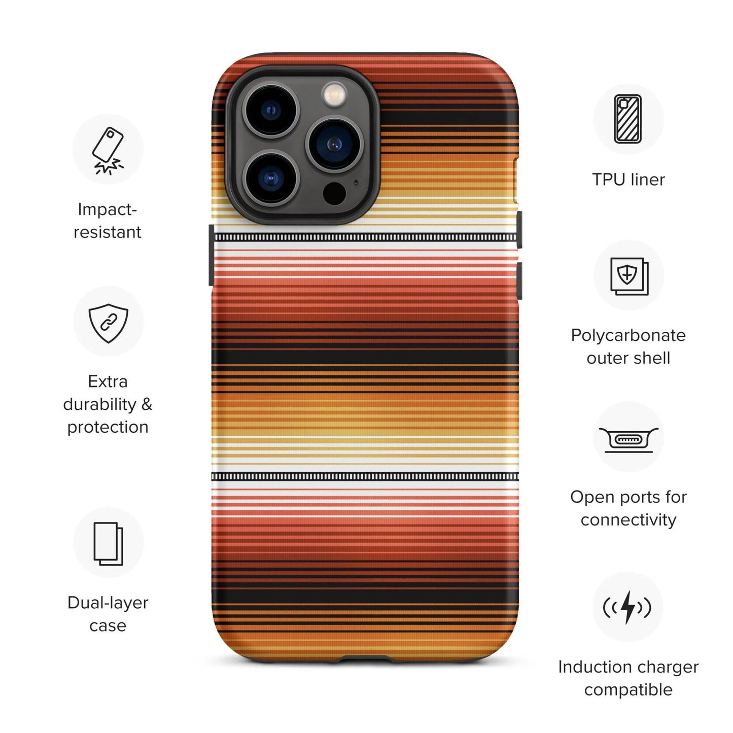 Mexican Serape Tough MagSafe iPhone® Case - The Global Wanderer