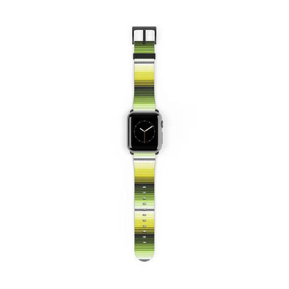 Mexican Yellow-Green Serape Watch Band - The Global Wanderer