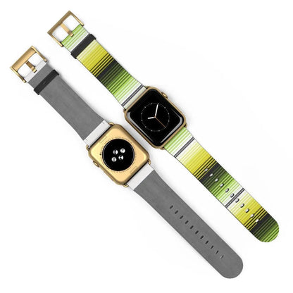 Mexican Yellow-Green Serape Watch Band - The Global Wanderer