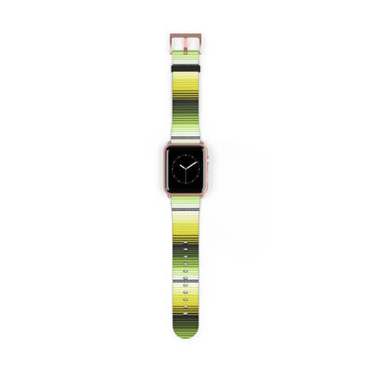 Mexican Yellow-Green Serape Watch Band - The Global Wanderer