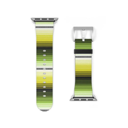 Mexican Yellow-Green Serape Watch Band - The Global Wanderer