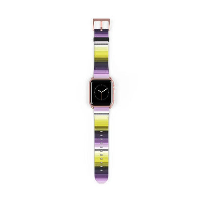 Mexican Yellow-Purple Serape Watch Band - The Global Wanderer