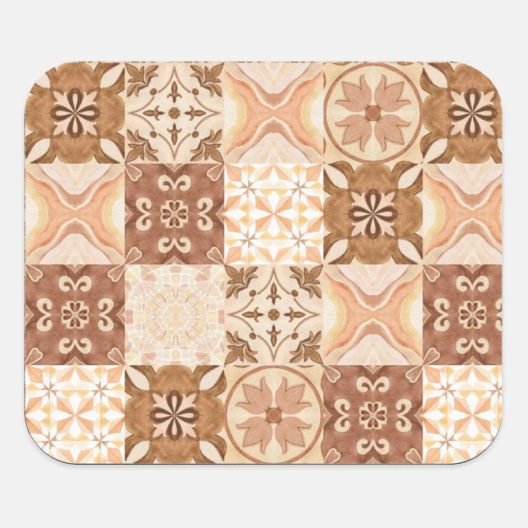 Moroccan Desert Tile Mouse Pad - The Global Wanderer