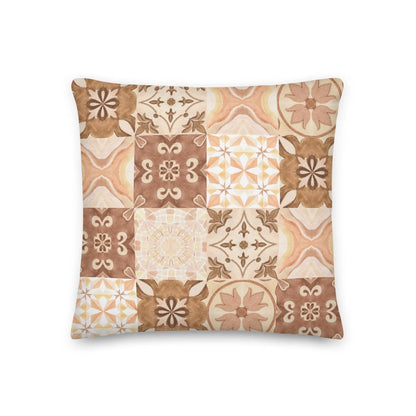 Moroccan Desert Tile Pillow - The Global Wanderer