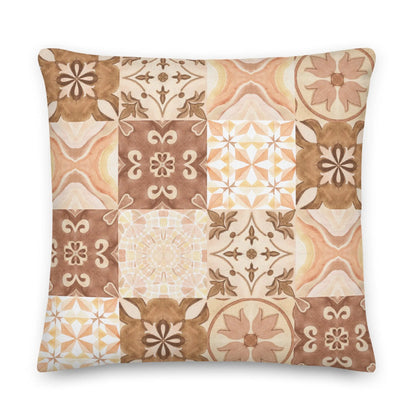 Moroccan Desert Tile Pillow - The Global Wanderer