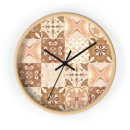 Moroccan Desert Tile Wall Clock - The Global Wanderer