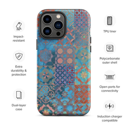 Moroccan Tile Tough iPhone Case - The Global Wanderer