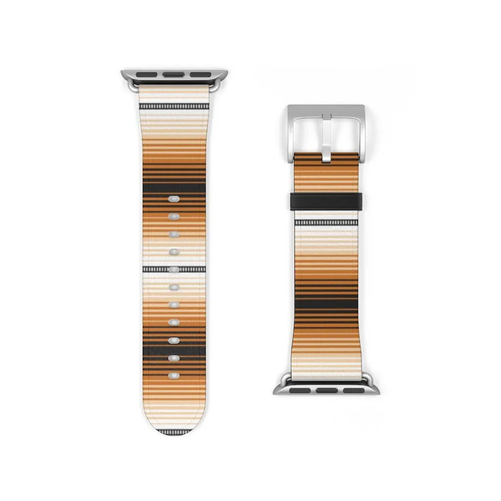 Orange Mexican Serape Watch Band - The Global Wanderer