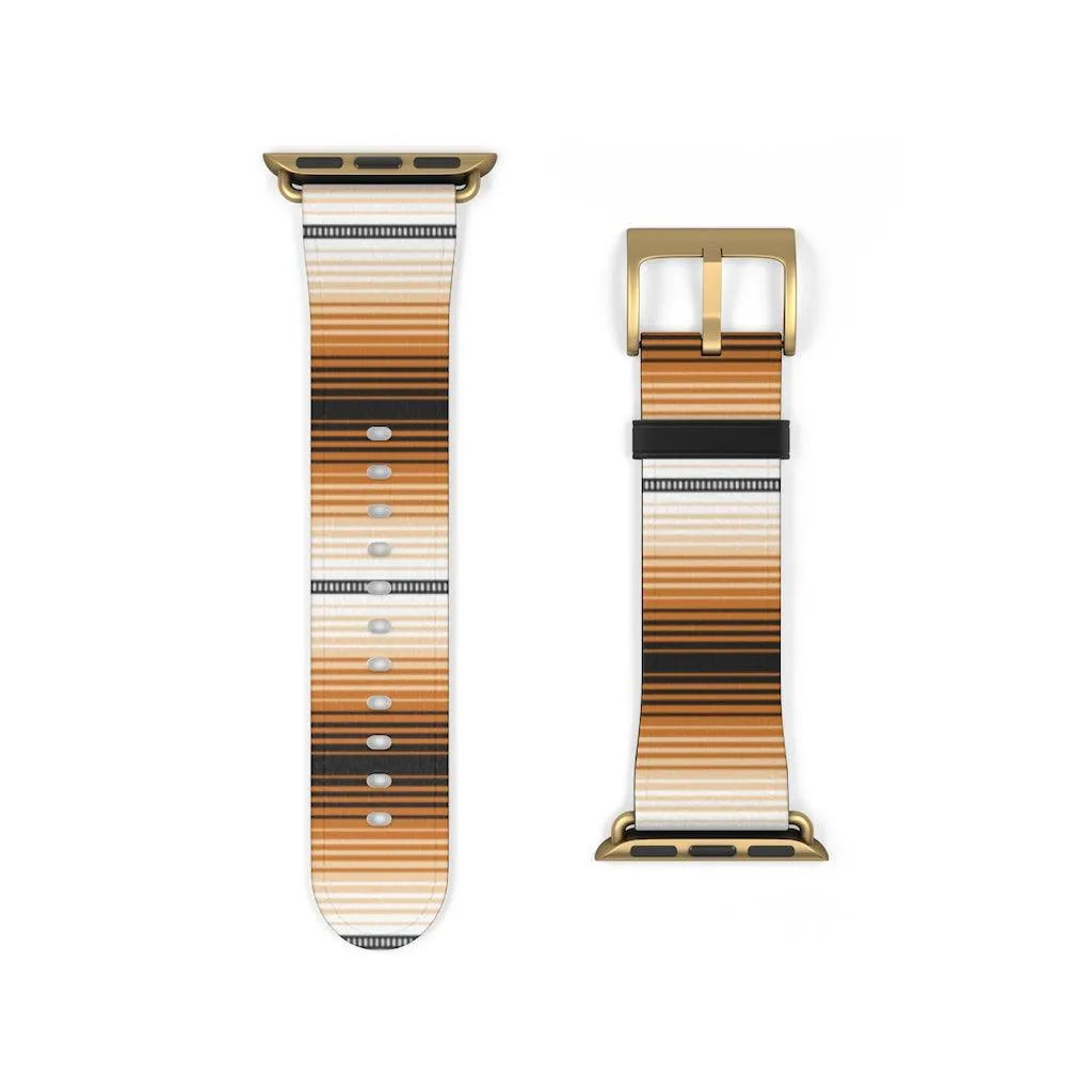 Orange Mexican Serape Watch Band - The Global Wanderer