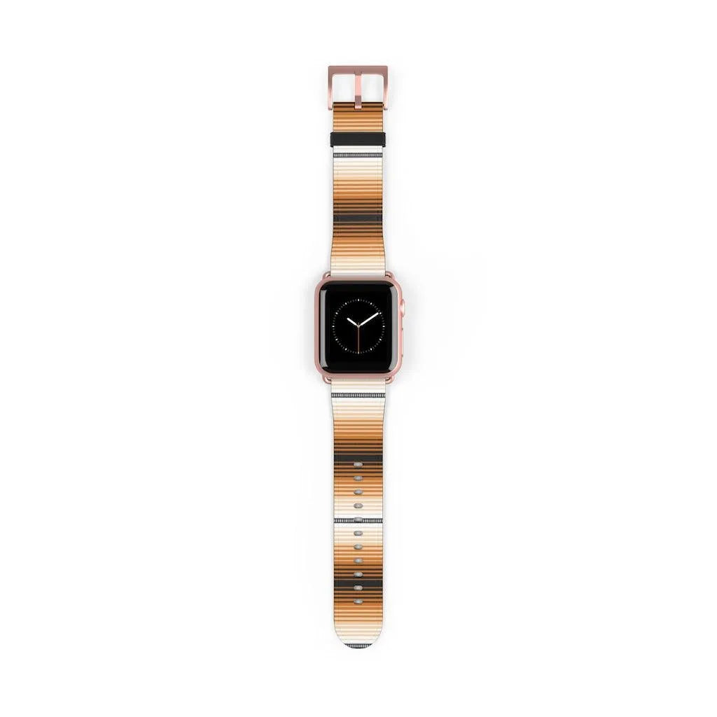 Orange Mexican Serape Watch Band - The Global Wanderer