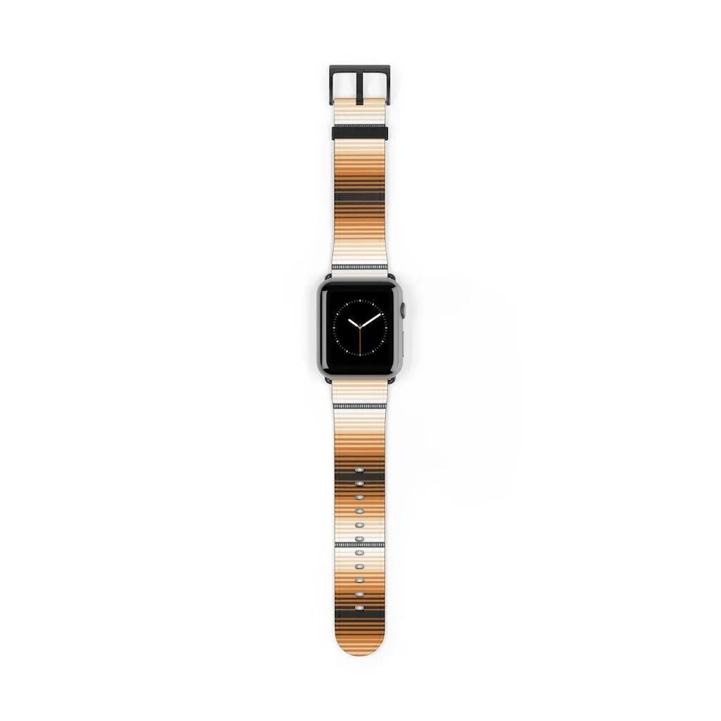 Orange Mexican Serape Watch Band - The Global Wanderer