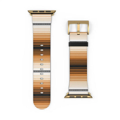 Orange Mexican Serape Watch Band - The Global Wanderer