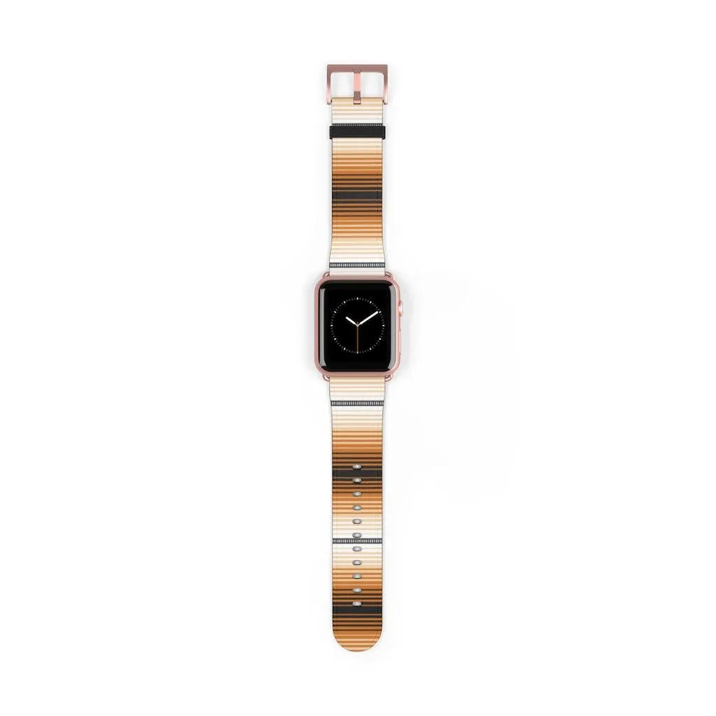 Orange Mexican Serape Watch Band - The Global Wanderer