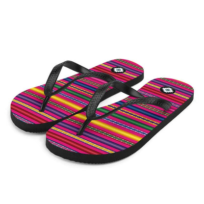 Peruvian Print Flip Flops - The Global Wanderer