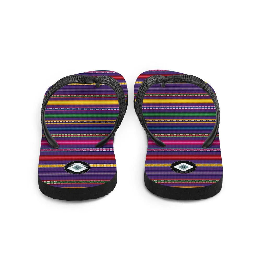 Peruvian Print Flip Flops - The Global Wanderer