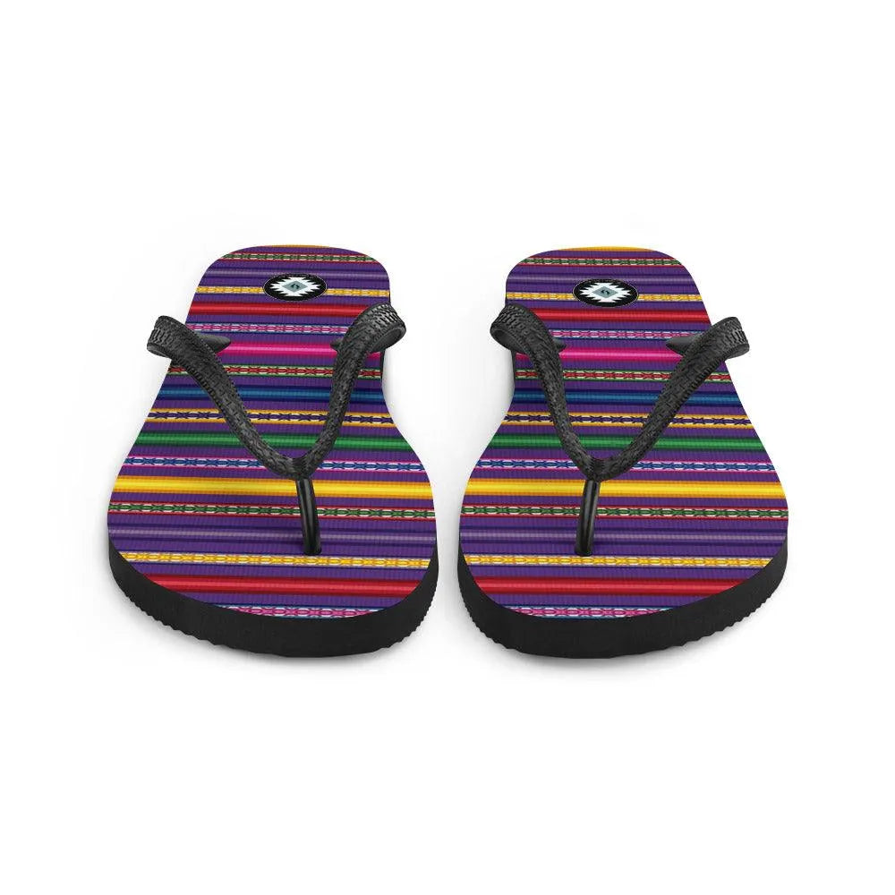 Peruvian Print Flip Flops - The Global Wanderer