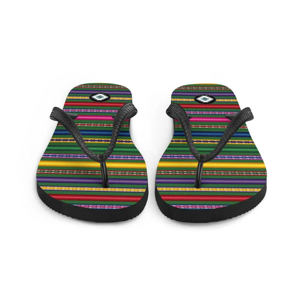 Peruvian Print Flip Flops - The Global Wanderer