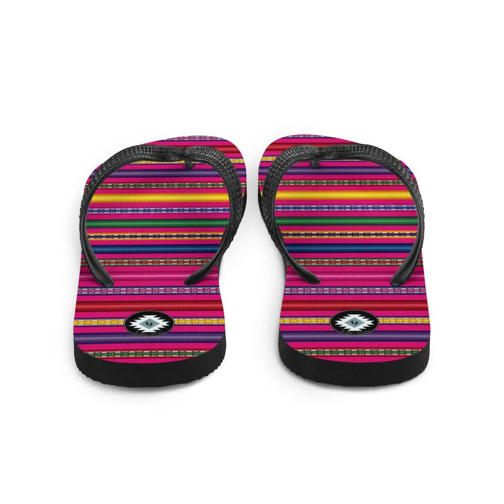 Peruvian Print Flip Flops - The Global Wanderer