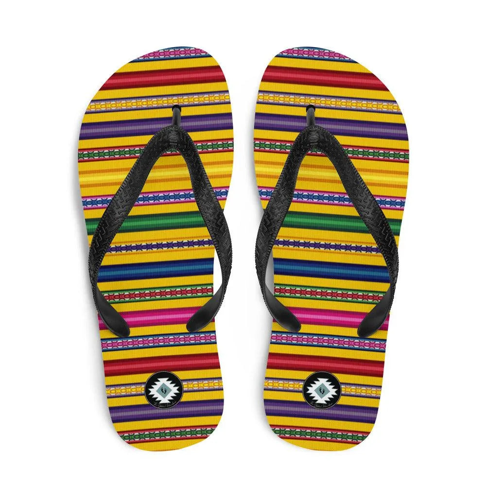 Peruvian Print Flip Flops - The Global Wanderer