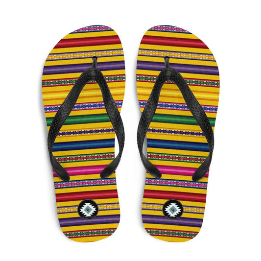 Peruvian Print Flip Flops - The Global Wanderer