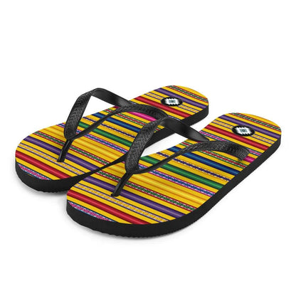 Peruvian Print Flip Flops - The Global Wanderer