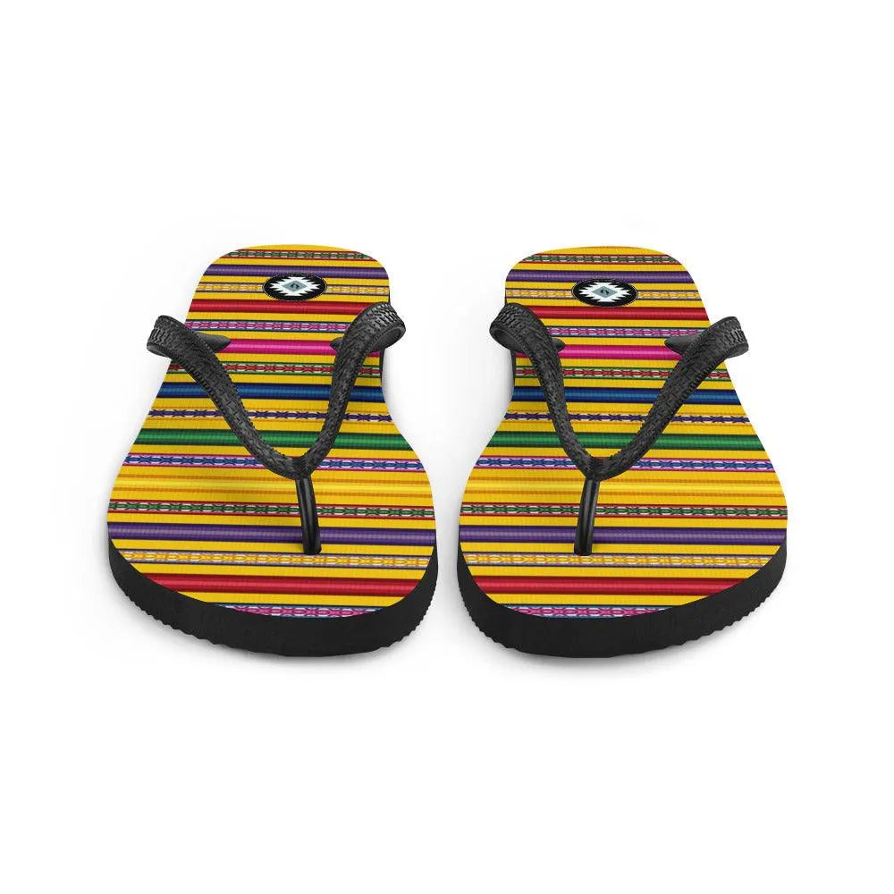 Peruvian Print Flip Flops - The Global Wanderer