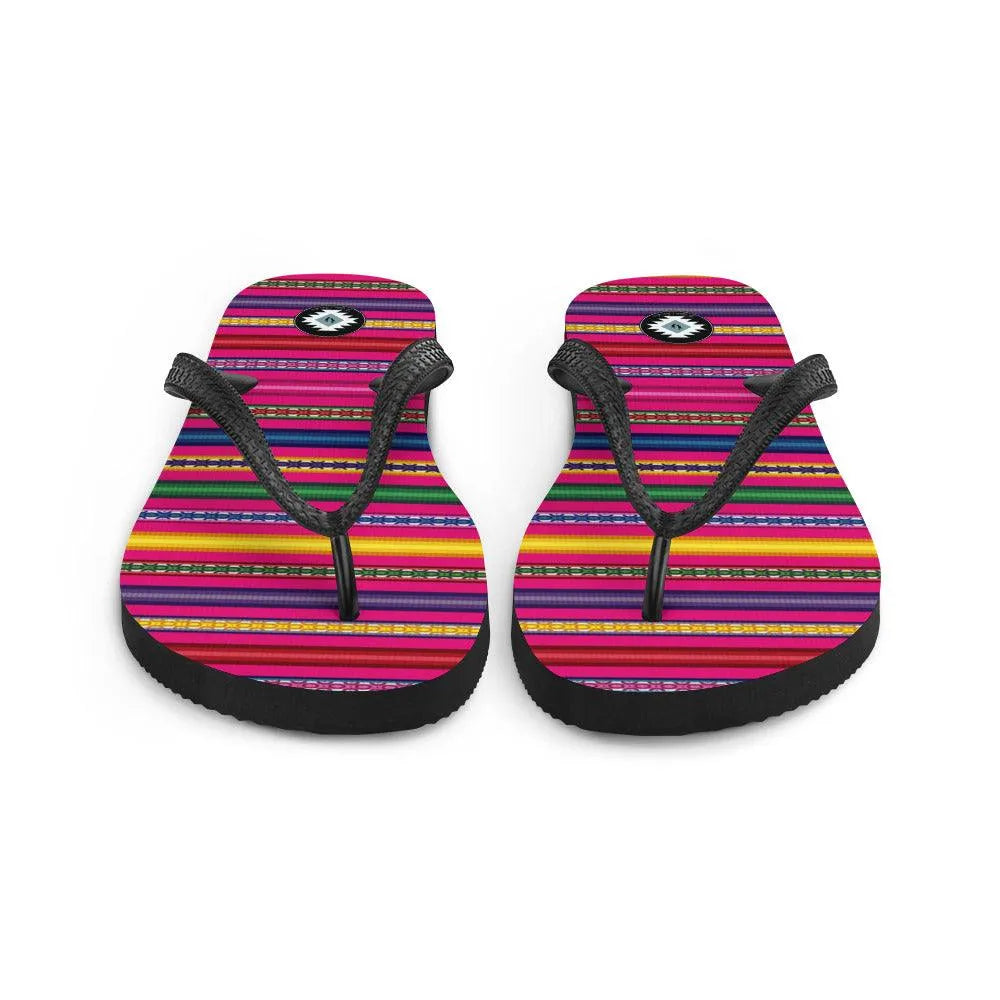 Peruvian Print Flip Flops - The Global Wanderer