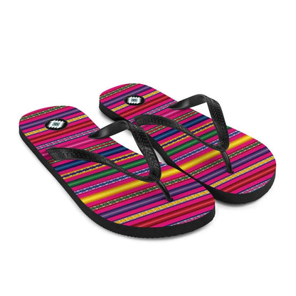 Peruvian Print Flip Flops - The Global Wanderer