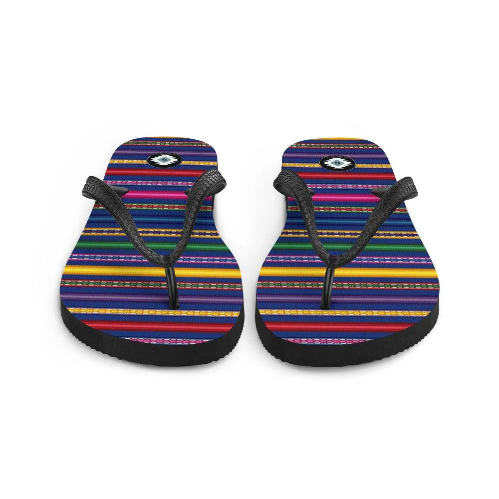 Peruvian Print Flip Flops - The Global Wanderer