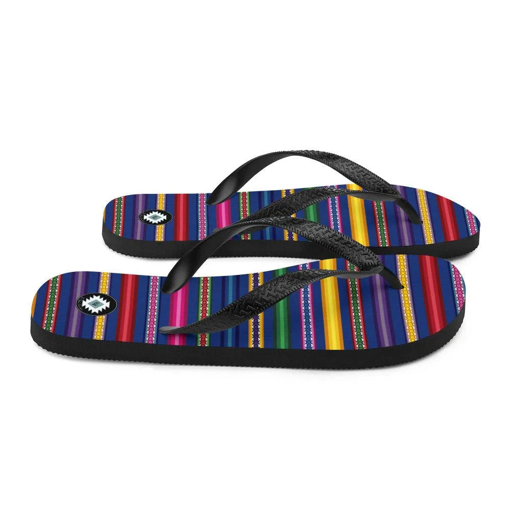 Peruvian Print Flip Flops - The Global Wanderer