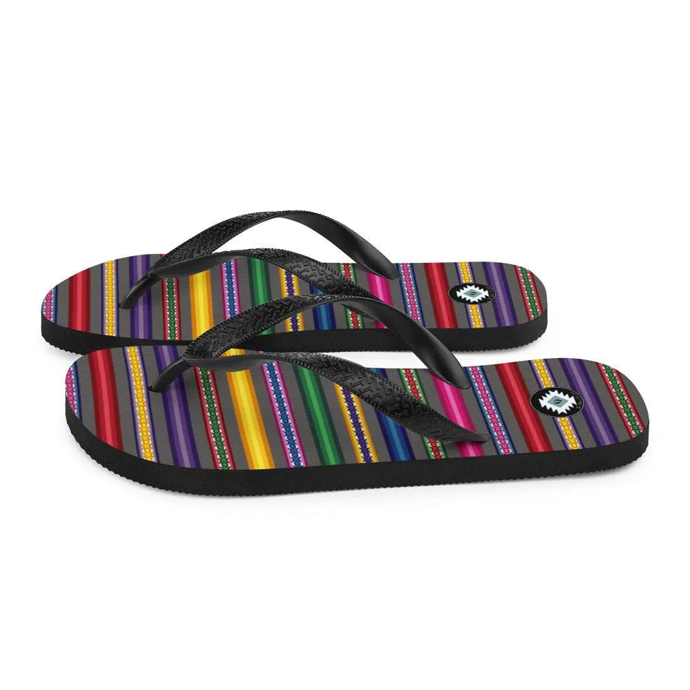 Peruvian Print Flip Flops - The Global Wanderer