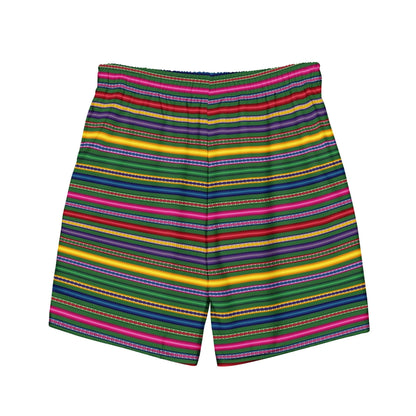 Peruvian Print Recycled Men's Swim Trunks - The Global Wanderer