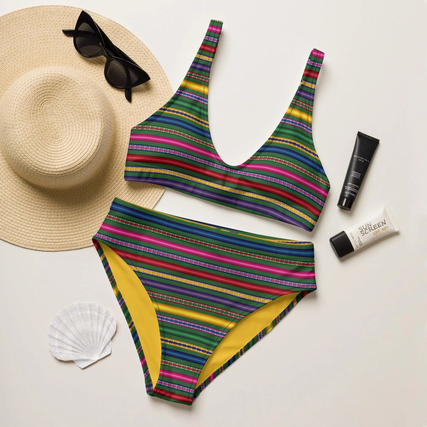 Peruvian Recycled high-waisted bikini - The Global Wanderer