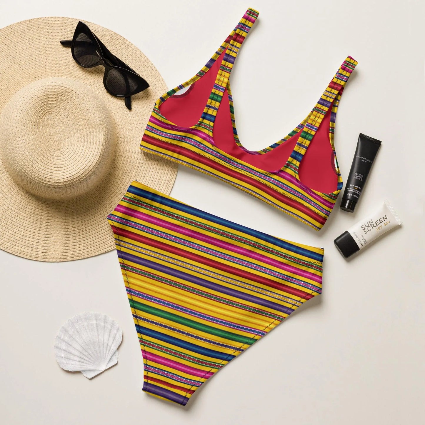 Peruvian Recycled high-waisted bikini - The Global Wanderer