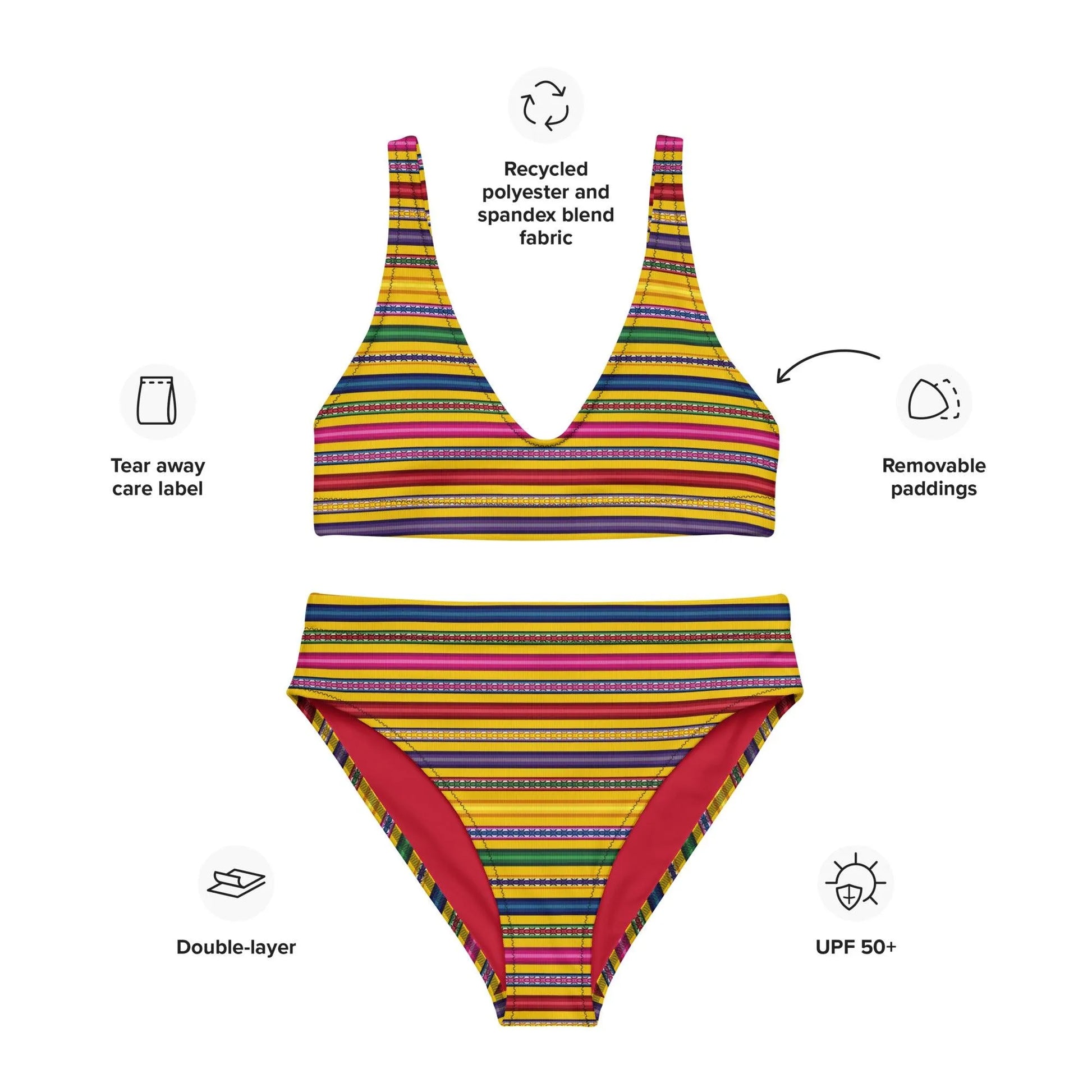 Peruvian Recycled high-waisted bikini - The Global Wanderer