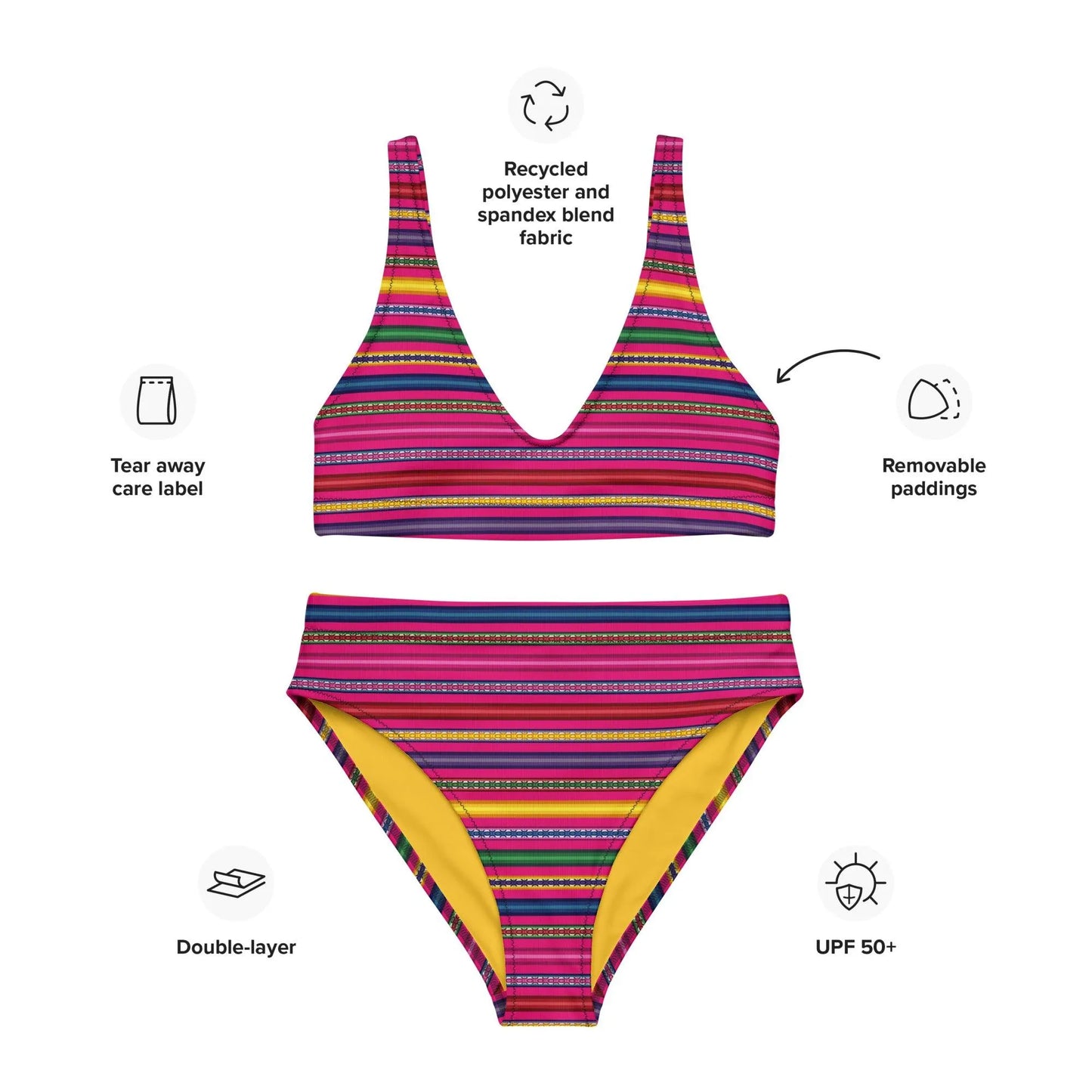 Peruvian Recycled high-waisted bikini - The Global Wanderer