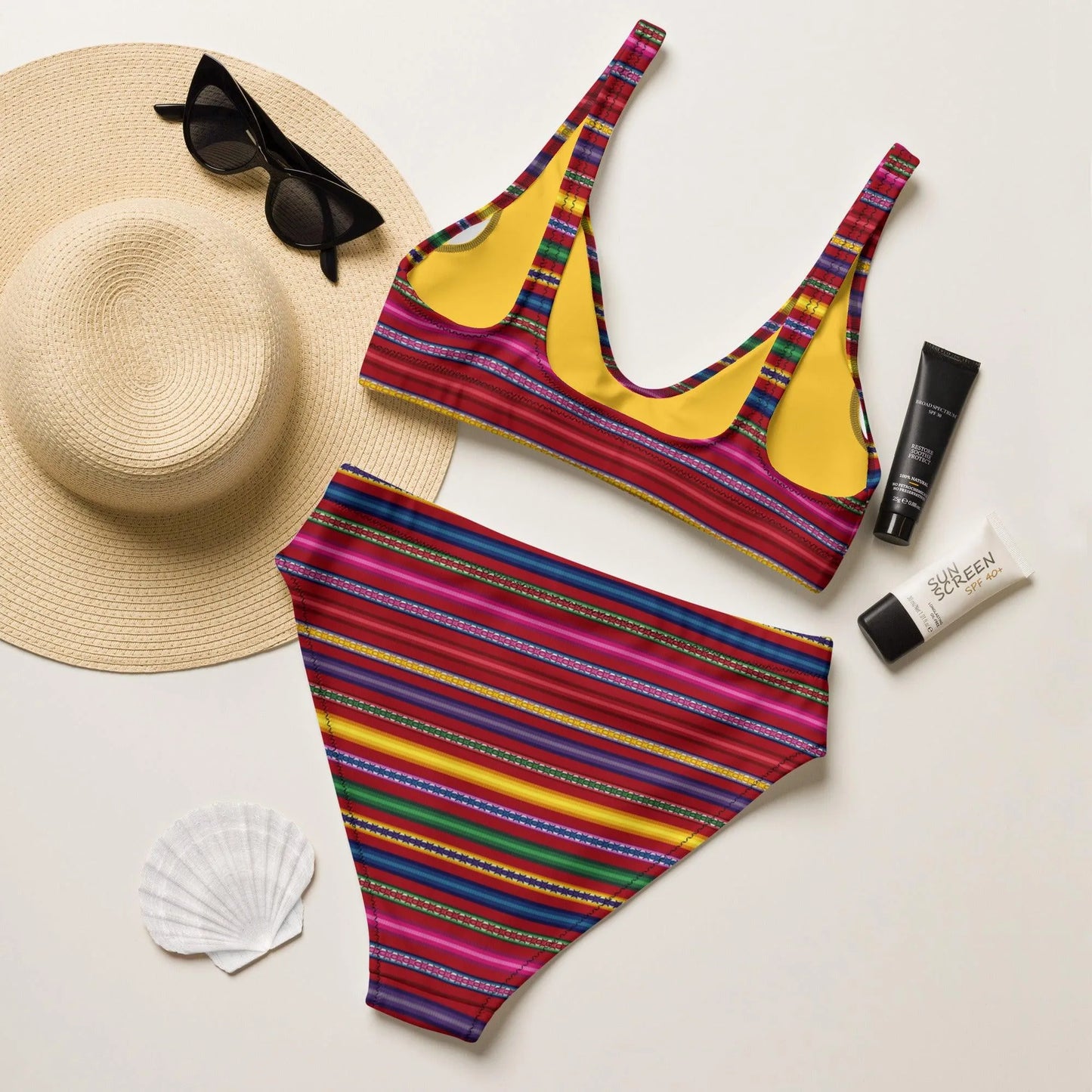 Peruvian Recycled high-waisted bikini - The Global Wanderer