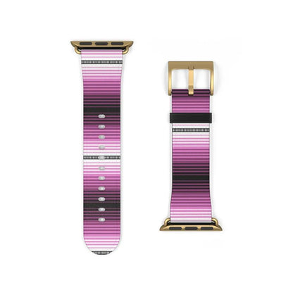 Pink Mexican Serape Watch Band - The Global Wanderer