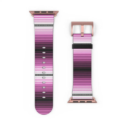 Pink Mexican Serape Watch Band - The Global Wanderer