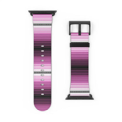 Pink Mexican Serape Watch Band - The Global Wanderer