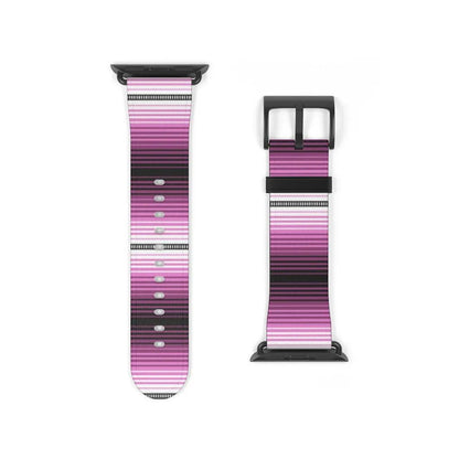 Pink Mexican Serape Watch Band - The Global Wanderer