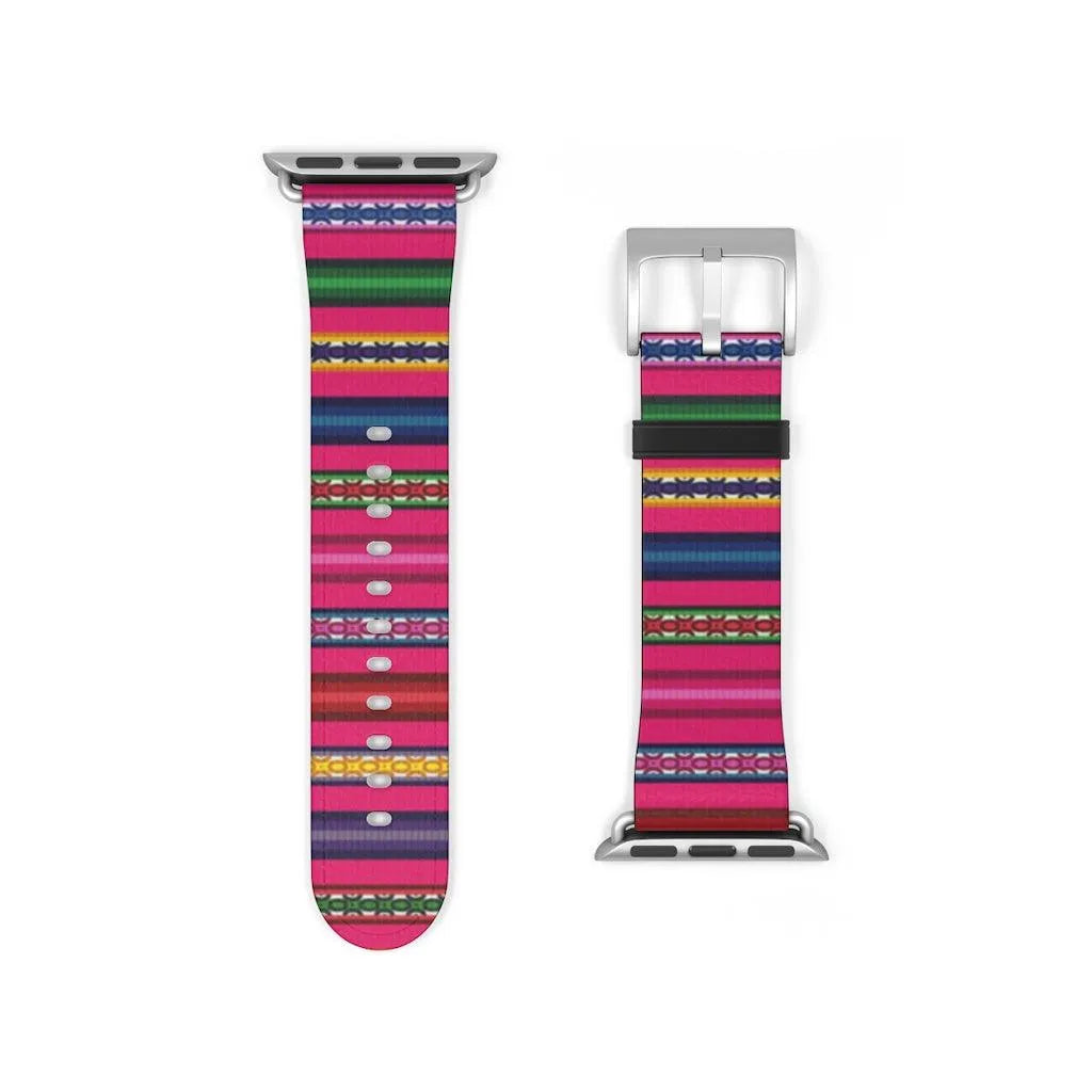 Pink Peruvian Watch Band - The Global Wanderer