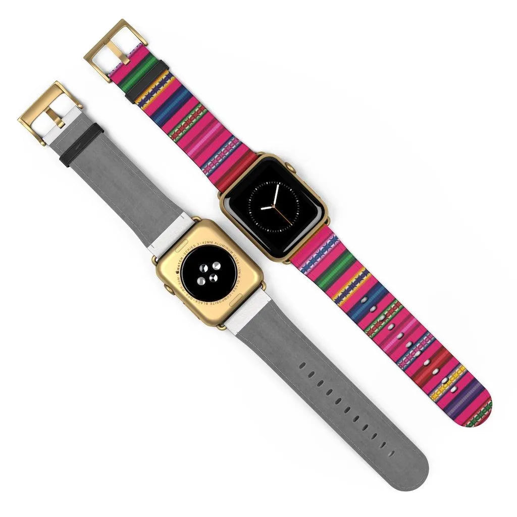 Pink Peruvian Watch Band - The Global Wanderer