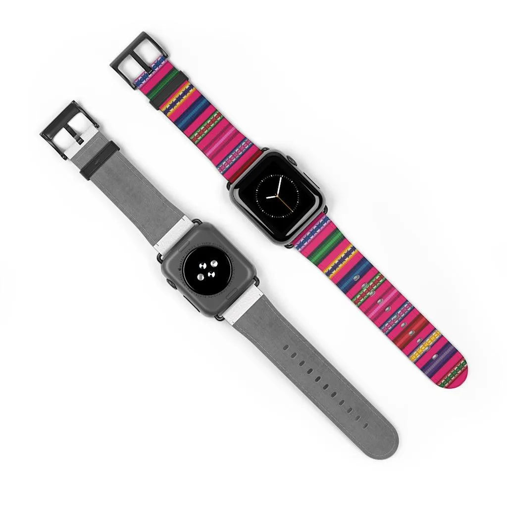 Pink Peruvian Watch Band - The Global Wanderer