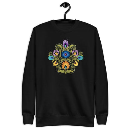 Polish Wycinanki Fleece Sweatshirt - The Global Wanderer