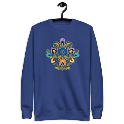 Polish Wycinanki Fleece Sweatshirt - The Global Wanderer