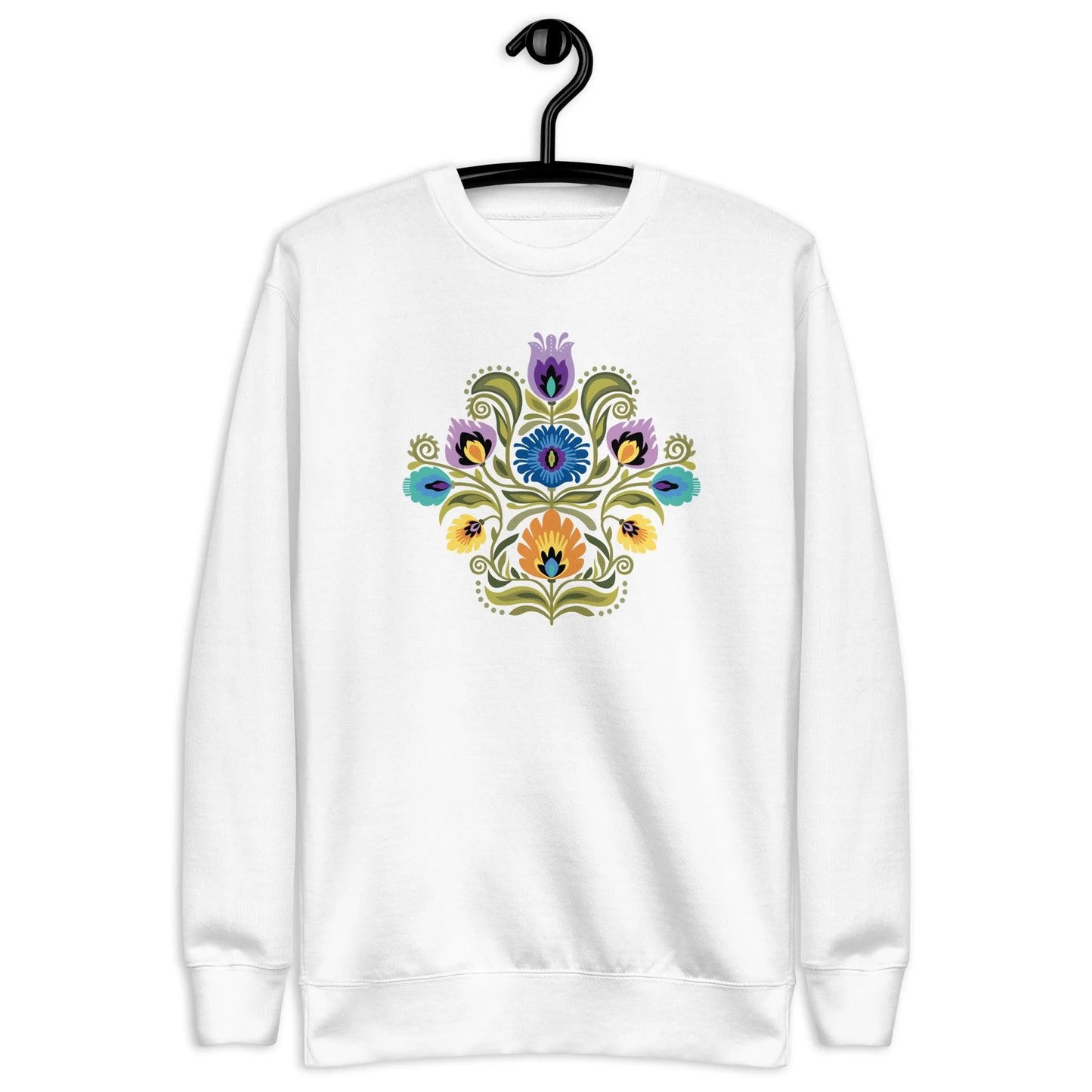 Polish Wycinanki Fleece Sweatshirt - The Global Wanderer